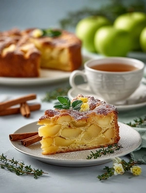 Шарлотка с яблоками готовое блюдо это норма