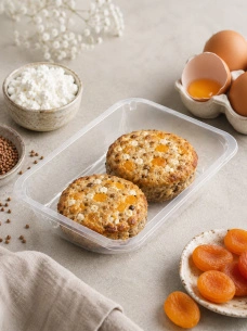 Запеканка гречневая с творогом и курагой