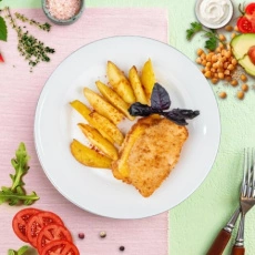 Курица Кордон Блю с картофелем по-деревенски