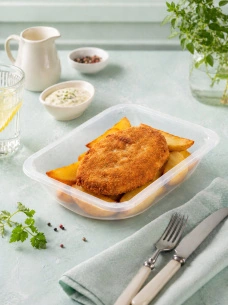 Куриная котлета с картофельным пюре