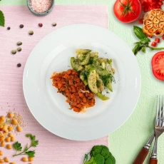 Рыба под маринадом с кабачками