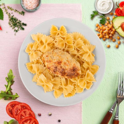 Котлета из индейки с кабачком и фарфале ЕМ Диета